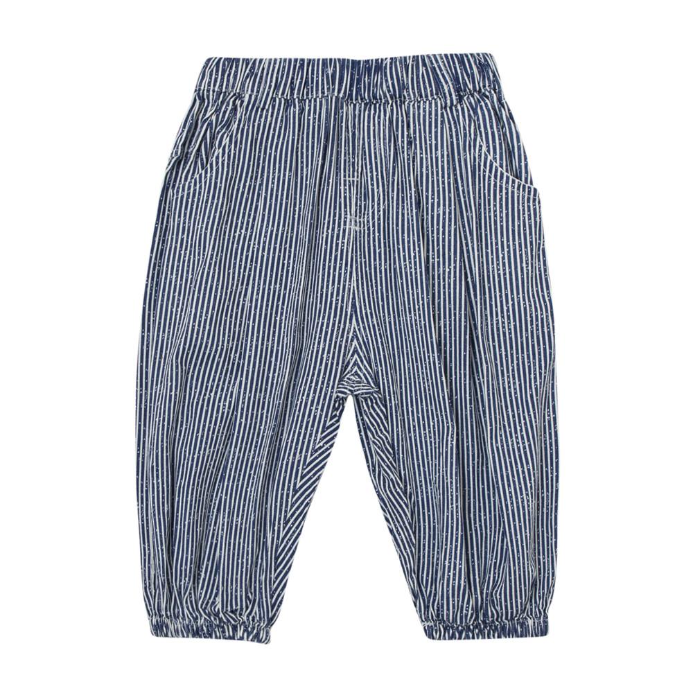 Baby Unisex Striped Elastic Waist Pants - PrettyKid