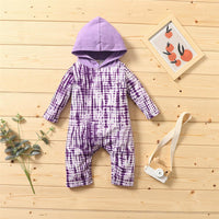 Baby Unisex Tie Dye Long Sleeve Hooded Romper Baby Wholesale Clothing - PrettyKid