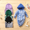 Baby Unisex Tie Dye Long Sleeve Hooded Romper Baby Wholesale Clothing - PrettyKid