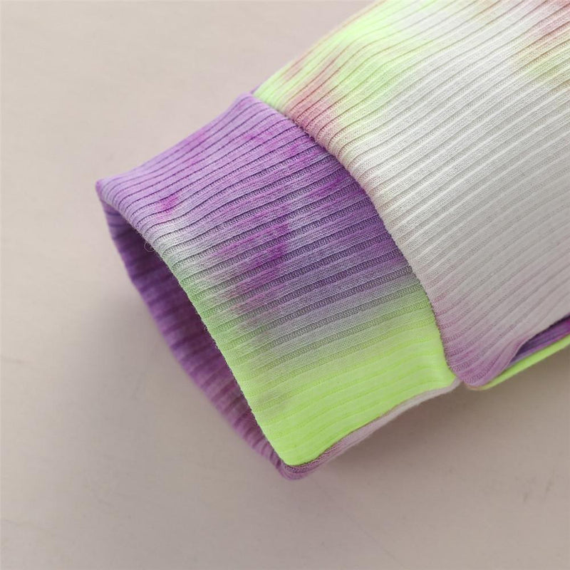 Baby Unisex Tie Dye Long Sleeve Romper - PrettyKid