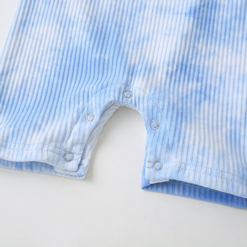 Baby Unisex Tie Dye Short Sleeve Romper & Hat - PrettyKid