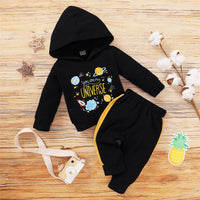 Baby Boys Universe Printed Hooded Top & Pants Bulk Baby Clothing - PrettyKid