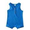 Baby Boys V-Neck Sleeveless Button Romper Baby Summer clothing - PrettyKid