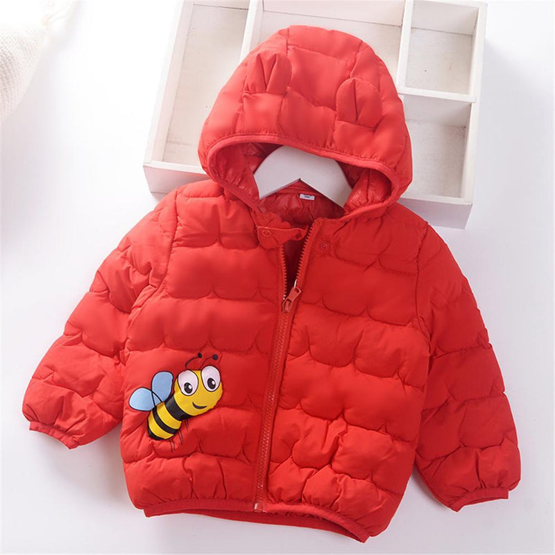 Unisex Warm 5PCS Bee Solid Hooded Zipper Jacket Wholesale - PrettyKid