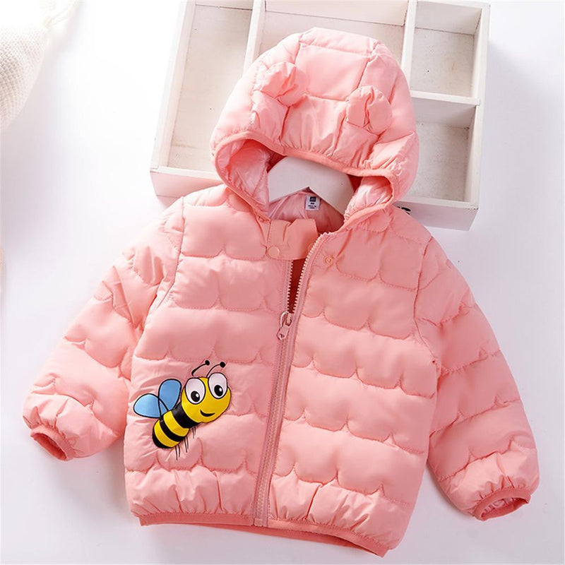 Unisex Warm 5PCS Bee Solid Hooded Zipper Jacket Wholesale - PrettyKid