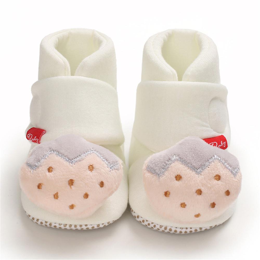 Baby Warm Cartoon Strawberry Winter Toldder Shoes - PrettyKid
