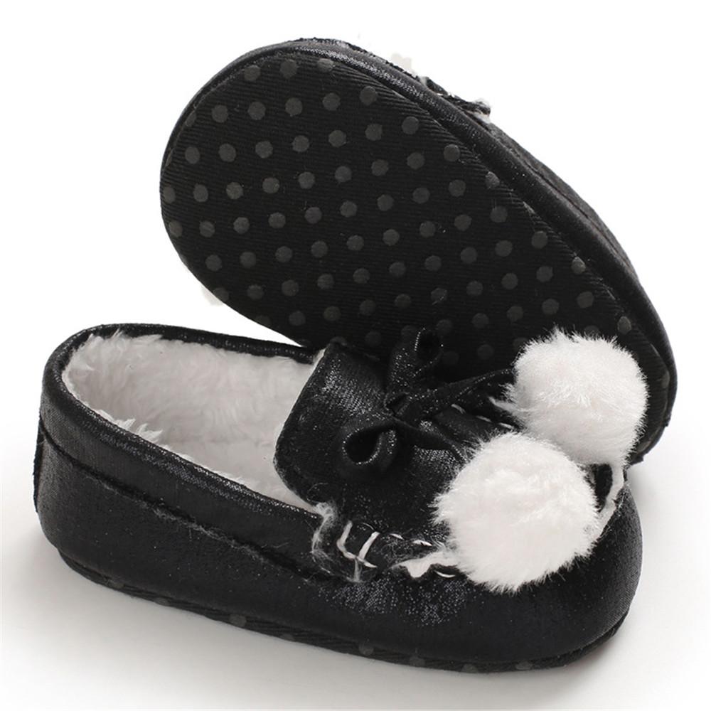 Baby Girls Warm Slip On Flats Winter Shoes - PrettyKid