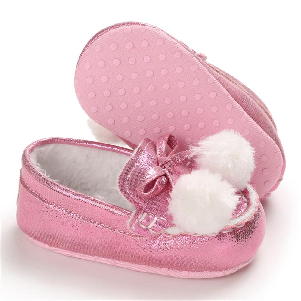 Baby Girls Warm Slip On Flats Winter Shoes - PrettyKid