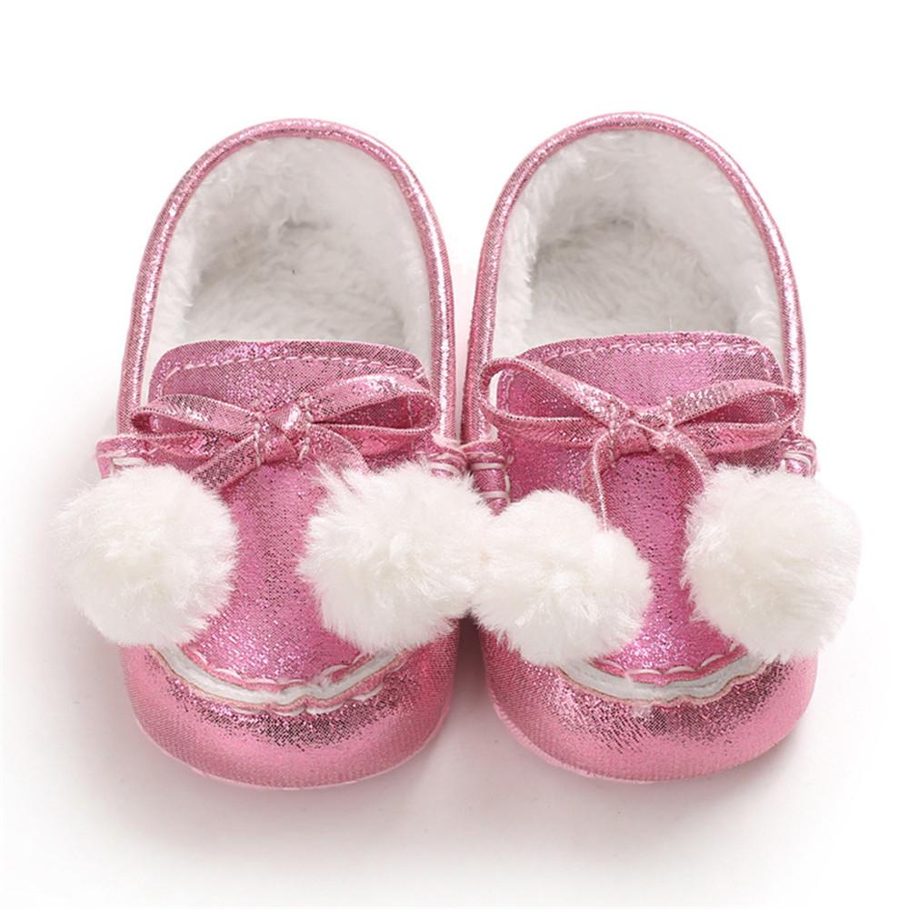 Baby Girls Warm Slip On Flats Winter Shoes - PrettyKid