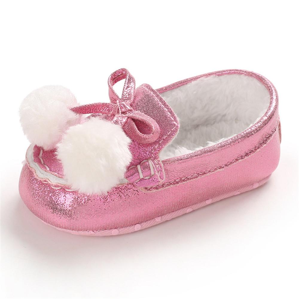 Baby Girls Warm Slip On Flats Winter Shoes - PrettyKid