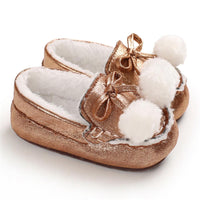 Baby Girls Warm Slip On Flats Winter Shoes - PrettyKid