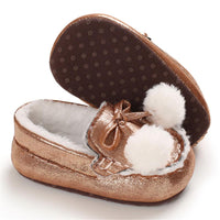 Baby Girls Warm Slip On Flats Winter Shoes - PrettyKid