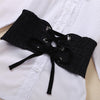 Girls White Long Sleeve Solid Blouse & Denim Tie-up Belt Wholesale Girls - PrettyKid