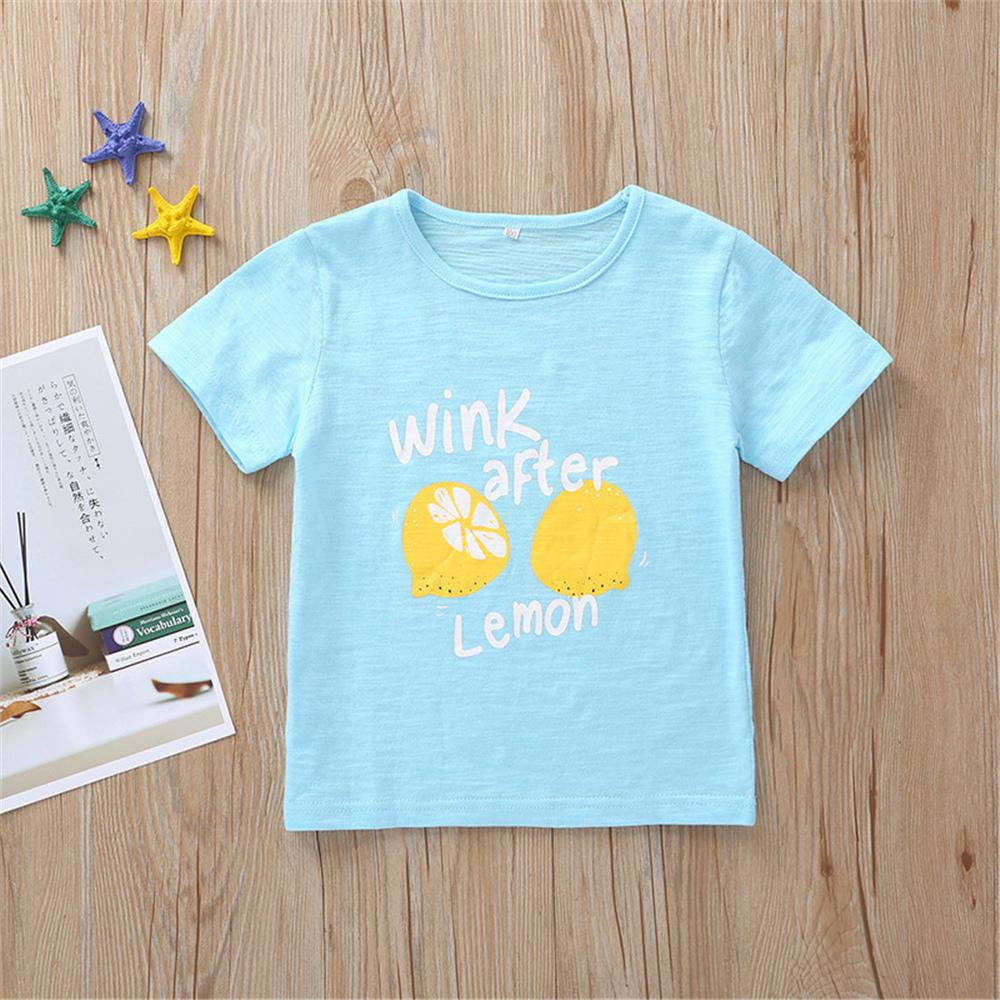Unisex Wink After Lemon Short Sleeve Top Wholesale Toddler T Shirts - PrettyKid