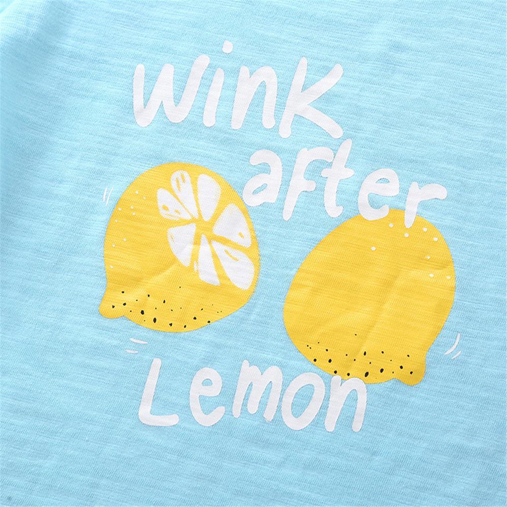 Unisex Wink After Lemon Short Sleeve Top Wholesale Toddler T Shirts - PrettyKid