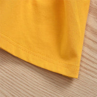 Girls Yellow Long Sleeve Bow Decor Dress & Headband Girls Dress Wholesale - PrettyKid