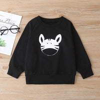 Unisex Zebra Cartoon Printed Long Sleeve Top & Pants Trendy Kids Wholesale Clothing - PrettyKid