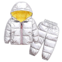 Children Zipper Hooded Winter Coat & Pants Wholesale Childrens Clothing - PrettyKid