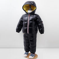 Children Zipper Hooded Winter Coat & Pants Wholesale Childrens Clothing - PrettyKid