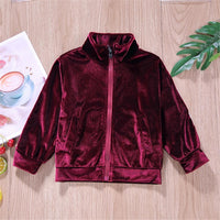 Girls Zipper Long Sleeve Warm Tracksuit Kids Wholesale Clothing - PrettyKid