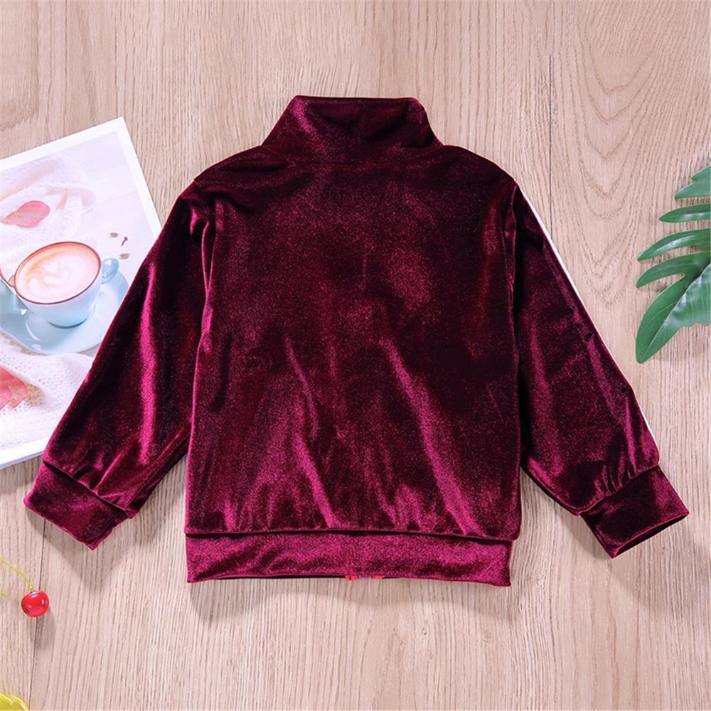 Girls Zipper Long Sleeve Warm Tracksuit Kids Wholesale Clothing - PrettyKid