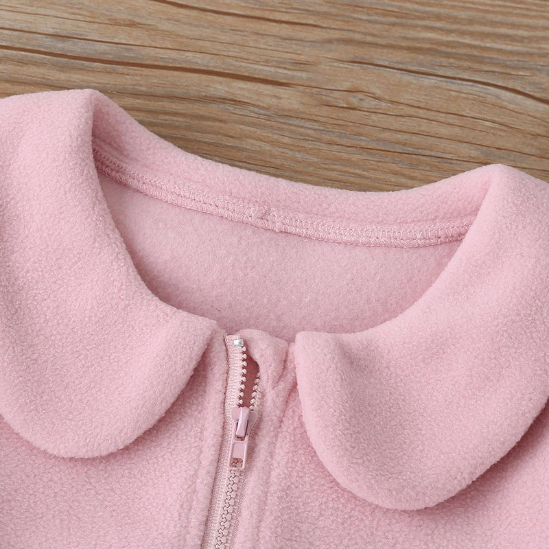 Girls Zipper Solid Color Long Sleeve Jacket Wholesale Little Girl Boutique Clothing - PrettyKid