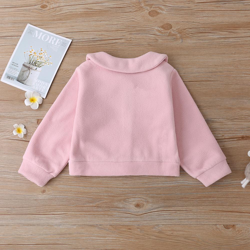 Girls Zipper Solid Color Long Sleeve Jacket Wholesale Little Girl Boutique Clothing - PrettyKid