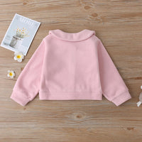 Girls Zipper Solid Color Long Sleeve Jacket Wholesale Little Girl Boutique Clothing - PrettyKid
