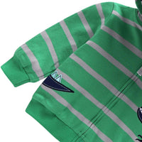 Boys Zipper Striped Dino Long Sleeve Jacket - PrettyKid