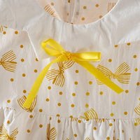 Bow Printed Dress for Toddler Girl - PrettyKid