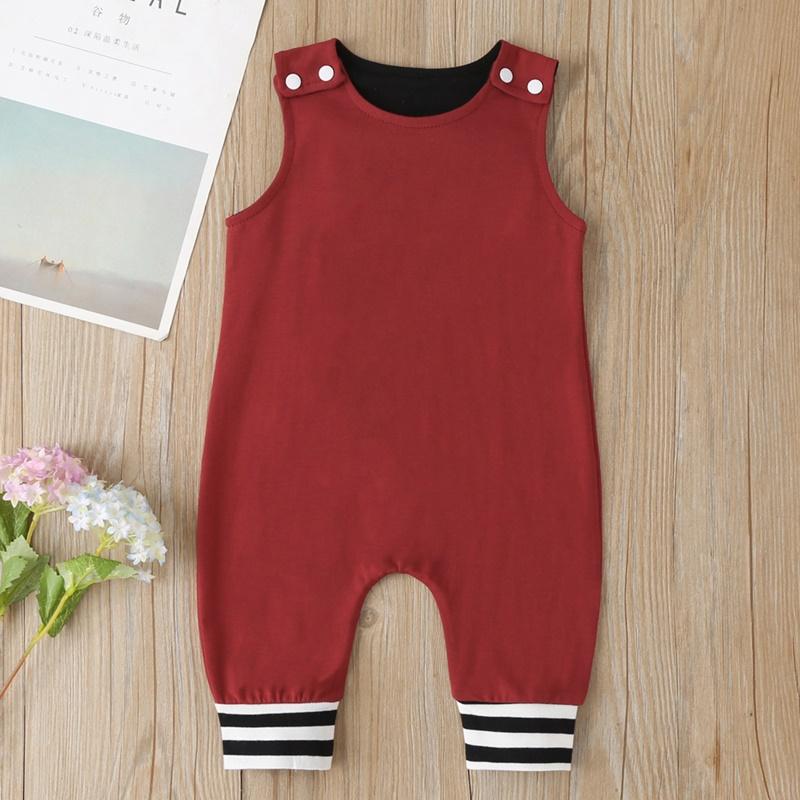 Baby Stripes Pattern Cotton Summer Jumpsuit Children's Clothing - PrettyKid