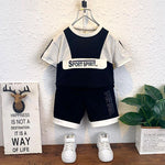 Boy Color-block Sporty T-shirt & Shorts - PrettyKid