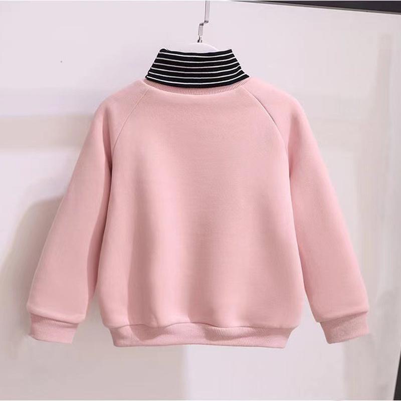 Fleece-lined Turtleneck Sweatshirt for Girl - PrettyKid