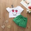 2PCS Cute Strawberry T-shirt and Pants - PrettyKid