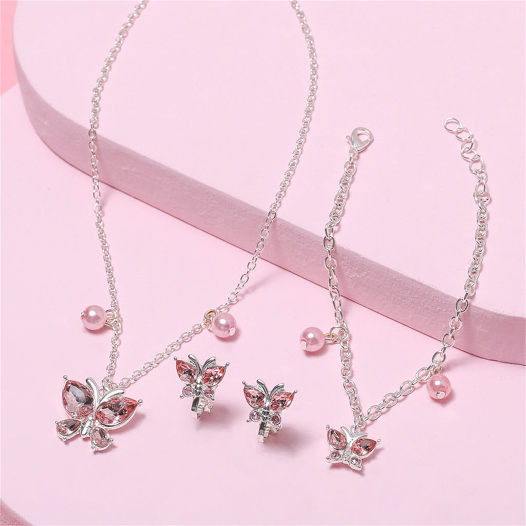Wholesale 4 Pcs Pearl Bow Jewelry Set in Bulk - PrettyKid