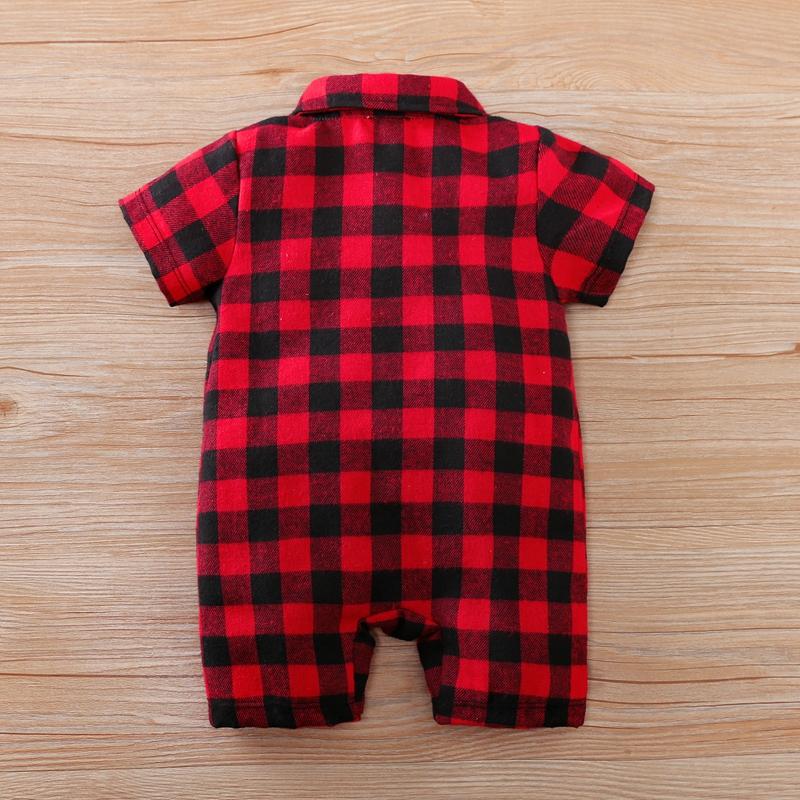 Plaid Bodysuit for Baby Boy Wholesale children's clothing - PrettyKid