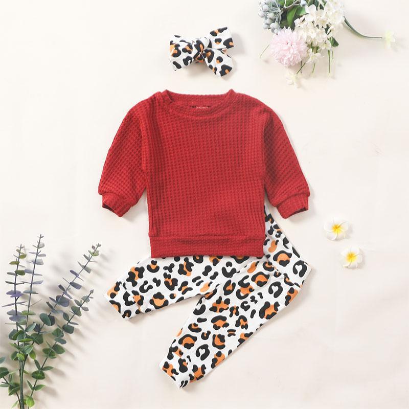 3-piece Top, Leopard Pants with Headband - PrettyKid