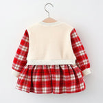 Bear Toy Plaid Dress for Toddler Girl - PrettyKid