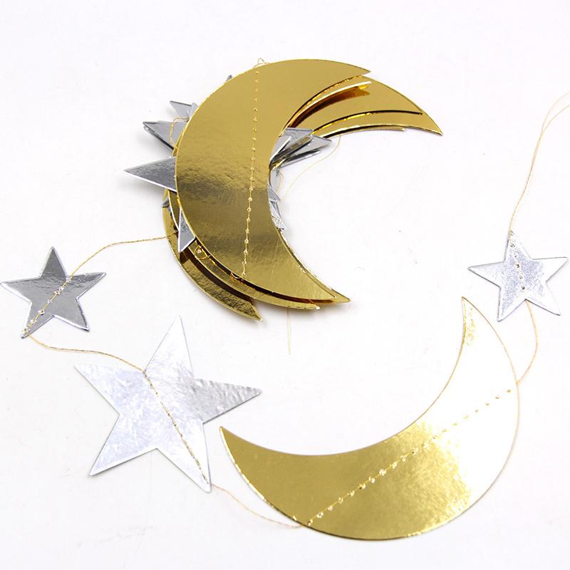 Moon and Star Garland Hanging String Children's Clothing - PrettyKid