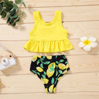 Baby Girl Pineapple Pattern Cute Swimsuit Children's Clothing - PrettyKid