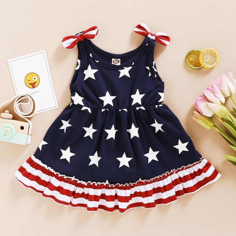 Toddler Girl Independence Day Dress - PrettyKid