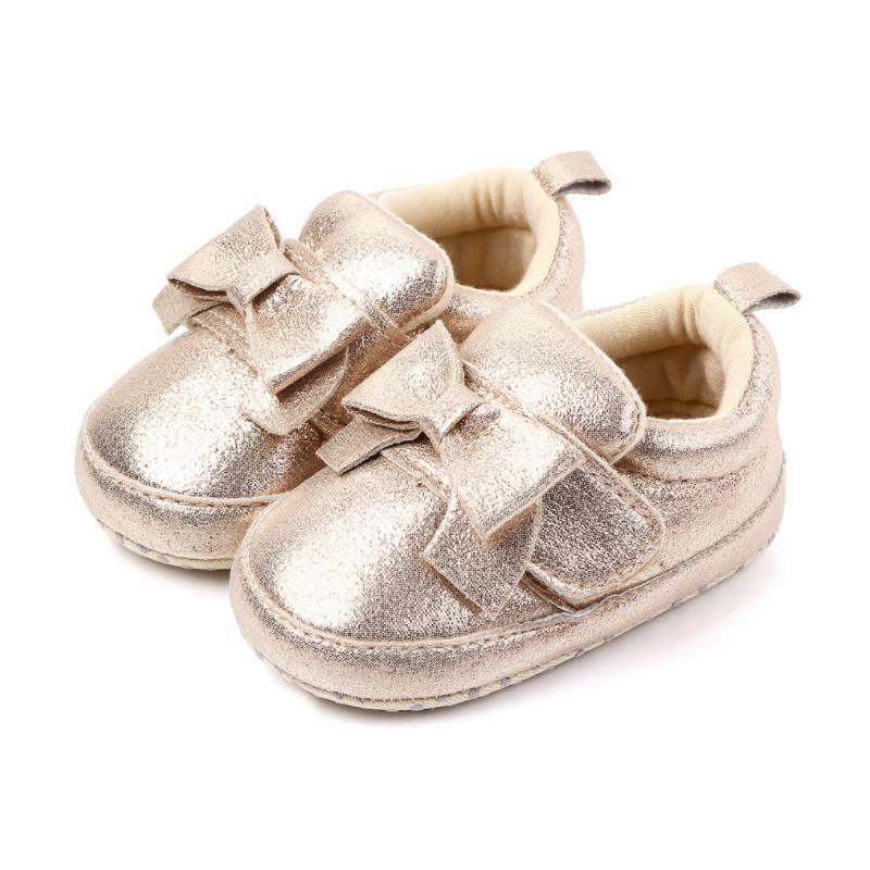 Bow Velcro soft sole baby shoe - PrettyKid