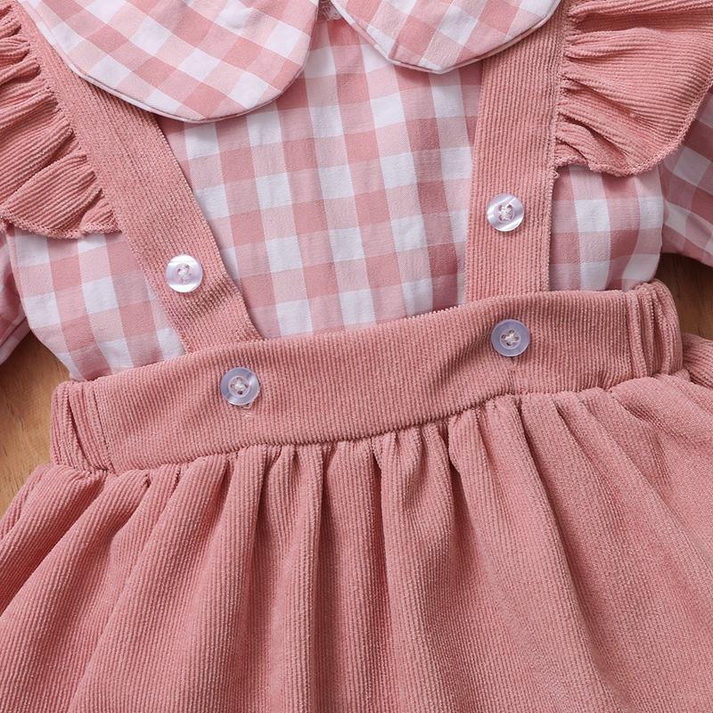 2-piece Plaid Shirt & Skirt for Baby Girl - PrettyKid