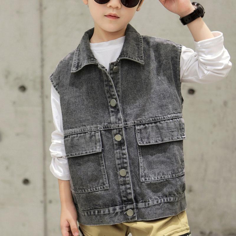 urban kids clothes wholesale Kid Boy Cowboy Casual Vest - PrettyKid
