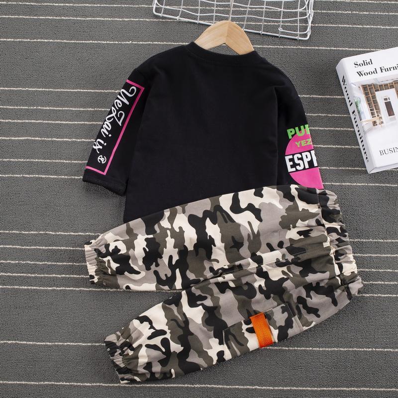 2-piece Sweatshirt & Camouflage Pants for Children Boy - PrettyKid