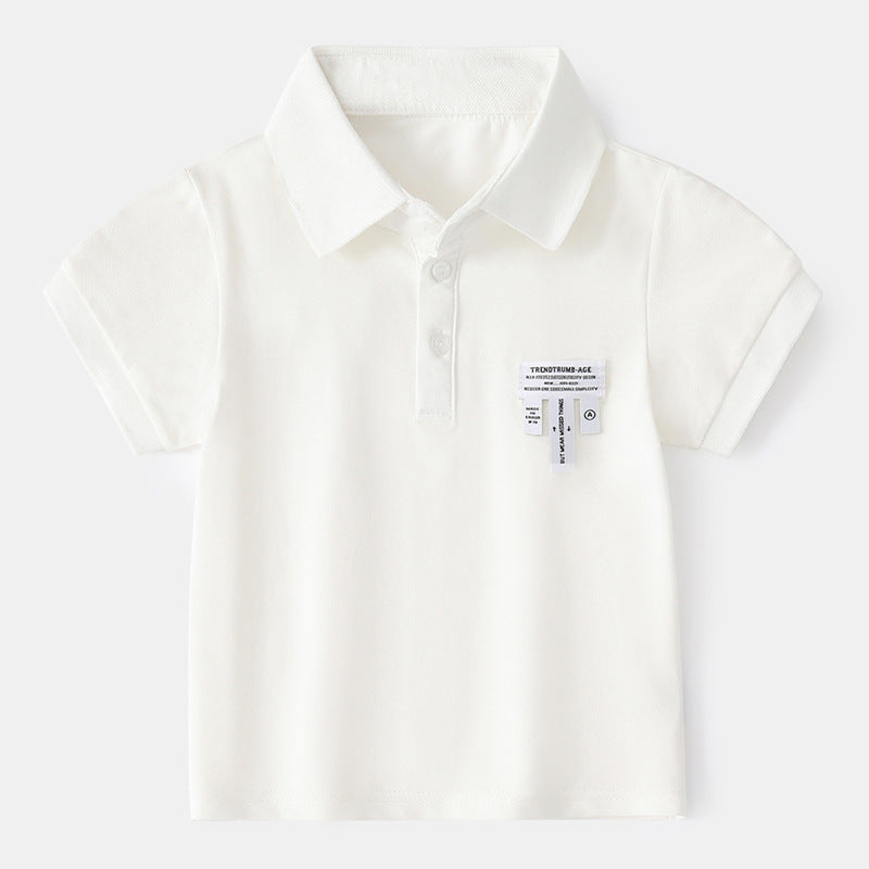 2-7Y Toddler Short Sleeve Lapel Polo Shirt Boys Tops Wholesale Boys Clothing - PrettyKid