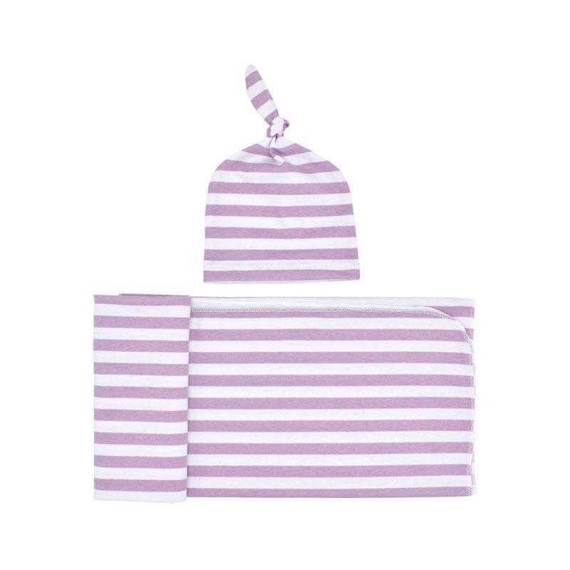 2-piece Stripe Cotton Sleep Bag and Hat Sets for Baby - PrettyKid