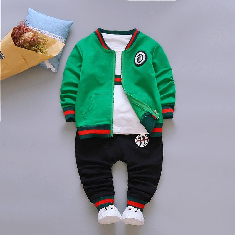 3-piece Sporty Coat & Sweatshirts & Pants for Toddler Boy Children's clothing wholesale - PrettyKid