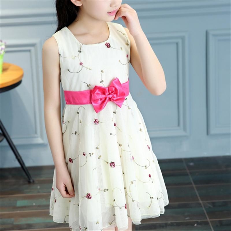 Floral Bowknot Dress for Girl - PrettyKid