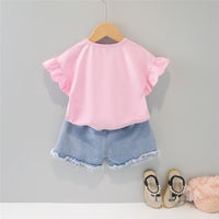 Grow Girl Bunny T-shirt & Denim Shorts - PrettyKid